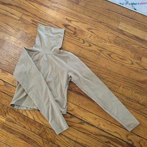 Cropped turtleneck top